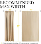 NICETOWN Room Darkening Curtains for Bedroom - Triple Weave Home Decoration Thermal Insulated Solid Drapes for Kitchen (Biscotti Beige, Set of 2 Panels, 70 x 84 Inch)