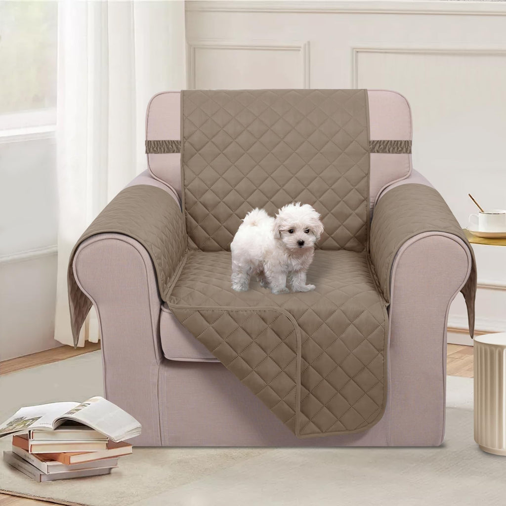 U-NICE HOME Reversible Recliner Chair Covers, Taupe