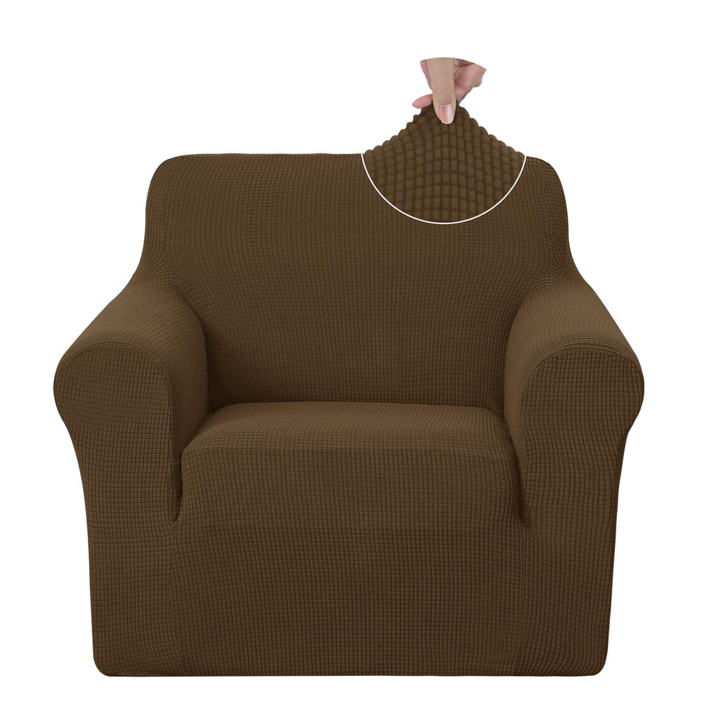 U-NICE HOME Stretch Recliner Chair Cover Armchair Slipcover, Brown
