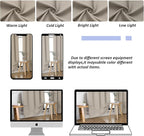 Simplebrand Ava Stone Short Blackout Curtains for Bedroom 45 Inches Long 2 Panels Set, Solid Thermal Insulated, Energy Saving Window Treatment Curtains Blackout Drapes, W40 x L45 Inch, Stone