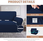 Easy-Going 100% Waterproof Chair Couch Cover, Dual Waterproof Sofa Cover, Stretch Jacquard Sofa Slipcover, Leakproof Furniture Protector for Kids, Pets, Dog and Cat (Chair, Navy)