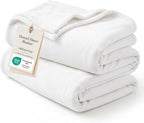 Bedsure GentleSoft Fleece Bed Blankets Full Size White - Soft Lightweight Plush Fuzzy Cozy Luxury Blanket Microfiber, 84x90 inches