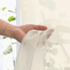 OVZME 2 Panels Cream Sheer Curtains 54 Inches Length Window Treatment for Kitchen, Elegant Airy Transparent Curtain Dual Rod Pocket for Kids Living Room, Each 42 Width 45 Length
