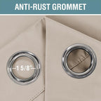H.VERSAILTEX Blackout Patio Curtains 100 x 108 Inches for Sliding Door Extral Wide Blackout Curtain Panels Thermal Insulated Room Divider - Grommet Top, 9' Tall by 8.5' Wide - Fog