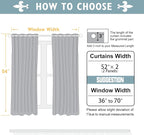 ChrisDowa 100% Blackout Curtains 54 inch Long for Bedroom with Black Liner, 2 Thick Layers Total Blackout Thermal Insulated Grommet Window Curtains 2 Panels Set (Aqua, 52 x 54 Inch)