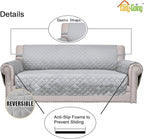 Easy-Going Oversized Chair Sofa Slipcover Reversible Sofa Cover Water Resistant Couch Cover Furniture Protector Cover with Elastic Straps for Pets Dog (Oversized Chair, Light Gray/Light Gray)