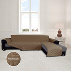 Easy-Going L Shape Sofa Slipcover - Sectional Couch Cover With Chaise Lounge - Reversible Furniture Protector for Pets, Kids, Children, Dogs, Cats (Small, Camel/Camel)