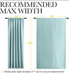 NICETOWN 2 Panels Blackout Curtains, Rod Pocket Thermal Insulated Drapess for Bedroom, Privacy Protection Easy-Care Heavy Duty Curtains for Living Room/Dining Room, W70 x L95 inches, Aqua Green