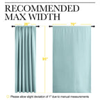 NICETOWN 2 Panels Blackout Curtains, Rod Pocket Thermal Insulated Drapess for Bedroom, Privacy Protection Easy-Care Heavy Duty Curtains for Living Room/Dining Room, W70 x L95 inches, Aqua Green