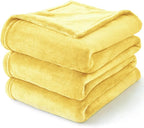 BEDELITE Fleece Blanket Twin Size Light Yellow Throw Blankets for Couch & Bed, Luxury Plush Cozy Fuzzy Blanket 60x80 inches, Super Soft Warm Lightweight Throw Blanket for Travel Camping