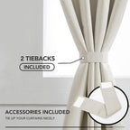 Deconovo Living Room Curtains 45 Inches Long, Blackout Curtains for Bedroom