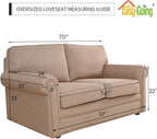 Easy-Going Stretch Oversized Loveseat Slipcover 1-Piece Sofa Cover Furniture Protector Couch Soft with Elastic Bottom for Kids Polyester Spandex Jacquard Fabric Small Checks Grey