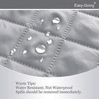 Easy-Going Oversized Recliner Cover Reversible Couch Cover Sofa Cover for Living Room Water Resistant Furniture Protector with Elastic Straps for Pets Dog (Oversized Recliner, Light Gray/Ivory)