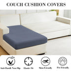 Disayu Sofa Covers Couch Covers for Sofa Pet Friendly Couch Cushion Covers Universal Sofa Covers Washable Stretch Slipcovers for Sectional Sofa (Texture Metal Gray,Chaise Cover)