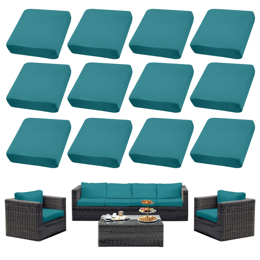 SUKAIKEQA 8PCS Patio Cushion Covers.Patio Furniture Couch SeatSlipcovers