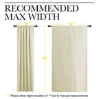 NICETOWN Living Room Curtains, Home Decorations Thermal Insulated Solid Rod Pocket Blackout Drapes for Cafe (Beige, One Pair, 52 x 72-inch)