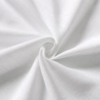 Nanspring White Kitchen Curtains 36 Inch Length Set 2 Panel Back Tab Pocket Semi Sheer Light Filtering Short Drapes Linen Farmhouse Curtain Tiers for Cafe Bathroom Basement Small Window 52x36