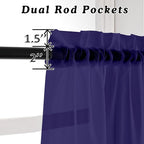 OVZME Purple Sheer Curtains 84 Inches Long 2 Panels, Light Filtering Window Sheer Curtain Panels for Bedroom Living Room, Dual Rod Pocket, Purple, Per Panel W42 X L84 inches