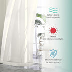 OVZME 2 Pack Ivory Sheer Curtain Panels - 120 Inches Length Light Filtering Sheer Curtains for Living Room, Elegant Window Treatments for Sliding Glass Door, Each 42" W x 120" L