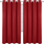 LEMOMO Red Blackout Curtains/52 x 72 Inch/Set of 2 Panels Room Darkening Curtains for Bedroom