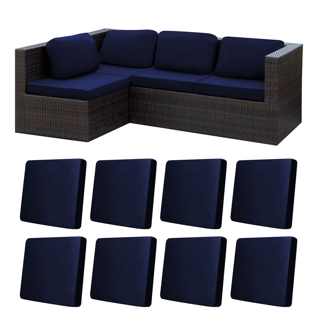 8 Piece Outdoor Cushion Covers, Patio Sofa Cushion Covers, Stretch Fit