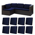 8 Piece Outdoor Cushion Covers, Patio Sofa Cushion Covers, Stretch Fit