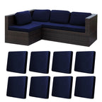 8 Piece Outdoor Cushion Covers, Patio Sofa Cushion Covers, Stretch Fit