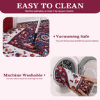 SERISSA 8x10 Washable Non Slip Boho Area Rug for Living Room