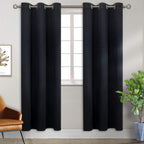 BGment Black Blackout Curtains for Living Room 84 Inch Long - 2 Panels