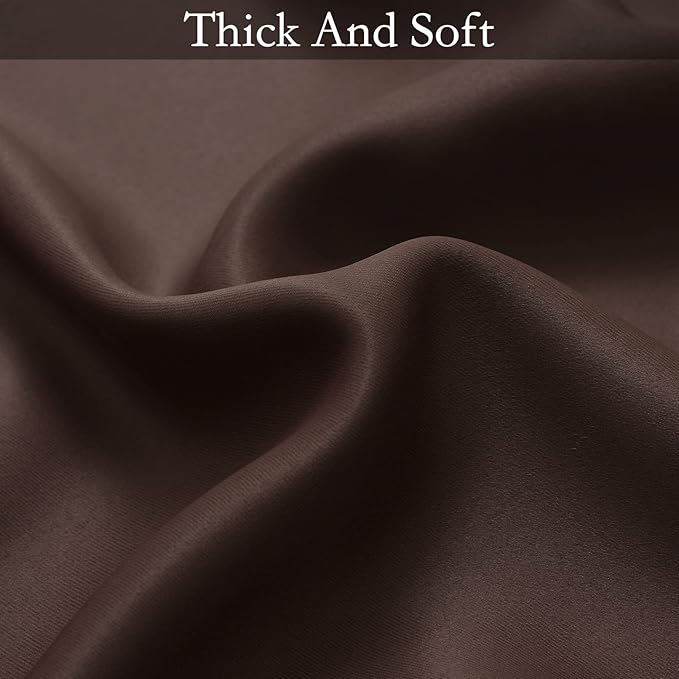 SimpleHome Ombre Room Darkening Curtains for Bedroom, Gradient Grey White to Brown Light Blocking Thermal Insulated Grommet Window Curtains/Drapes for Living Room,2 Panels, 52x96 inches Length