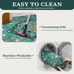 SERISSA 3x5 Washable Non Slip Boho Area Rug for Bedroom，Teal