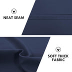 DWCN Navy Room Darkening Blackout Curtains - Thermal Insulated Privacy Energy Saving Window Curtain Drapes 52 x 63 inch Length, Set of 2 Bedroom Living Room Curtains