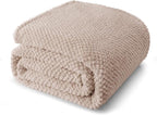 Whale Flotilla Queen Size Fuzzy Fleece Blanket for Bed, 90x90 Inch Fluffy Warm Soft Jacquard Blankets for All Season, Lightweight and Cozy, Camel