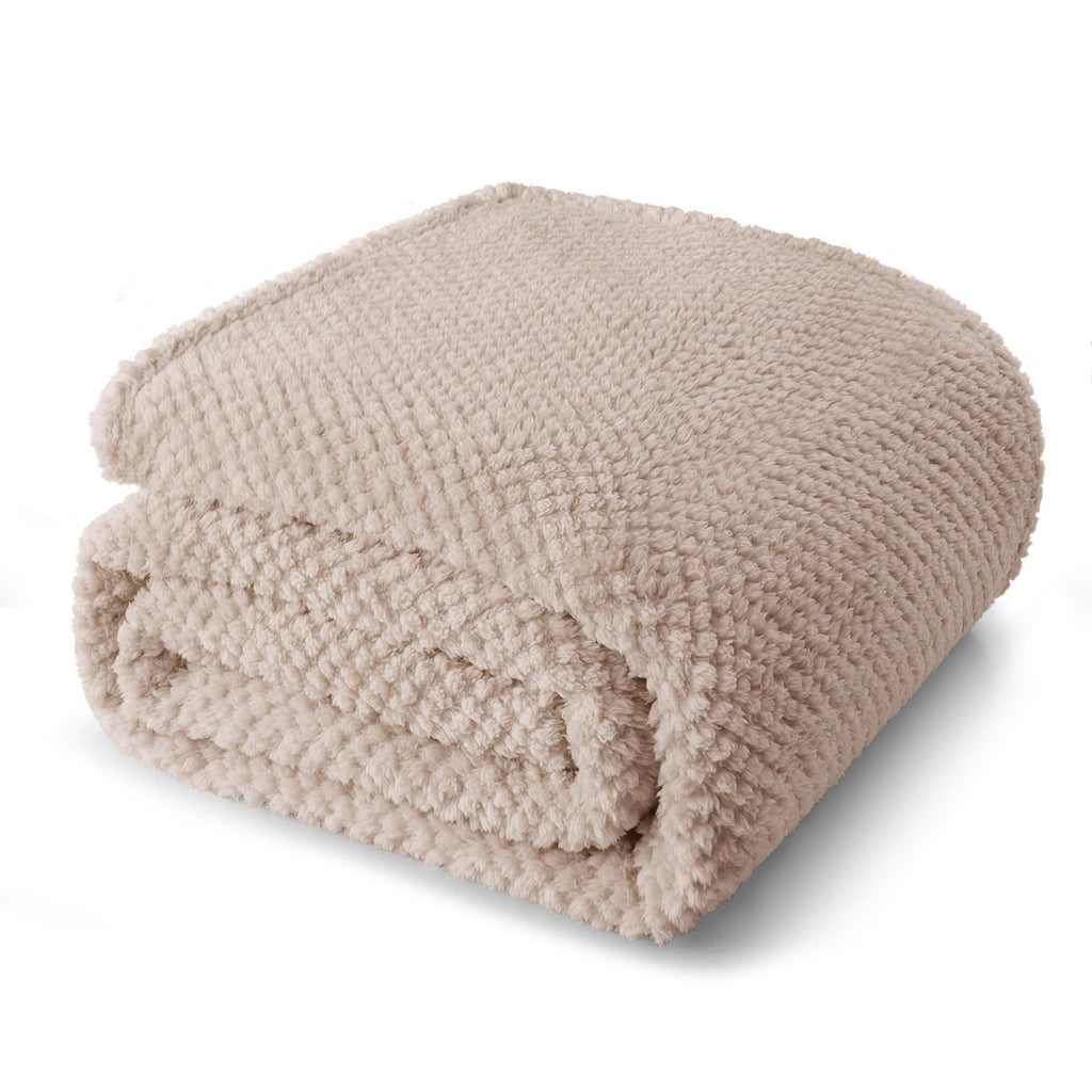 Whale Flotilla Soft Fleece King Size Bed Blanket, Light Grey