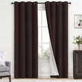 Yakamok 100% Blackout Curtains 52x84 Chocolate Brown Window Drapes-Bedroom