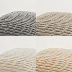 Fancy Homi 4 Packs Neutral Euro Decorative Throw Pillow Covers 28x28 Inch for Couch Bed Sofa, Rustic Farmhouse Boho Home Decor, Soft Plush Striped Corduroy Square Cushion Case 71x71 cm