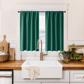 RYB HOME 100% Blackout Short Curtains for Small Window, Thermal Insulated