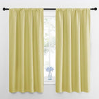NICETOWN Kitchen Curtains, Short Blackout Curtains & Drapes, Paler Yellow, 34 in x 45 in (W x L), Set of 2, Thermal Insulated Rod Pocket Window Treatment Draperies for Nursery