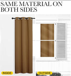 NICETOWN Sleek Blackout Curtains 68 inches Length for Windows, Noise Reducing and Block Draft Panels for Door Doorway Laundry Office Luxury Decor Theme (2 Panels, Gold Brown, W55 x L68 -Inch)