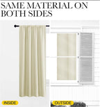 NICETOWN Kitchen Curtains, Beige, 34" x 40", Set of 2, Short Blackout Curtains & Drapes, Thermal Insulated Rod Pocket Window Treatment Draperies for Nursery
