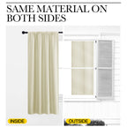 NICETOWN RV Blackout Curtains for Camper Windows, Beige, 34" x 30", Set of 2, Kitchen Curtains, Short Blackout Drapes, Thermal Insulated Rod Pocket Window Treatment Draperies for Nursery