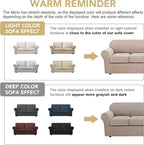 H.VERSAILTEX 3 Piece Stretch Sofa Covers for 2 Cushion Sofa Couch Covers for Living Room Furniture Cover (Base Cover Plus 2 Seat Cushion Covers) Thicker Jacquard Fabric(Large Sofa, Sand)