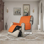 Easy-Going Reversible Couch Cover, Recliner 22 in, Orange/Black