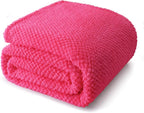 Whale Flotilla Extra Large Fuzzy Fleece Throw Blanket for Couch, 50x70 Inch Fluffy Warm Soft Jacquard Blankets for All Season, Lightweight and Cozy, Hot Pink