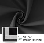 SimpleHome 100% Blackout Ombre Bedroom Curtains Black and Greyish White,45L