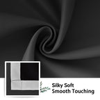 SimpleHome 100% Blackout Ombre Bedroom Curtains Black and Greyish White,45L