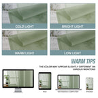 Ebesto Sage Green Small Sheer Curtains Tier 24 Inches Length 2 Pieces, Light Filtering Cafe Curtains for Living Room Bathroom, Modern Window Treatments Dual Rod Pocket Panels, 2X42Wx24L Inches