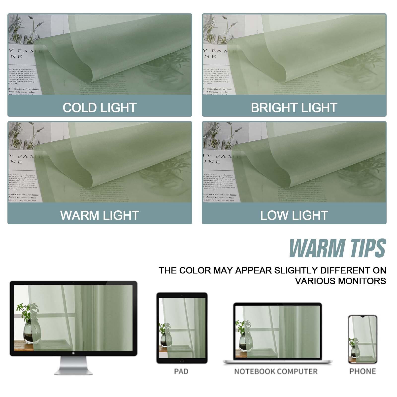 Ebesto Sage Green Small Sheer Curtains Tier 24 Inches Length 2 Pieces, Light Filtering Cafe Curtains for Living Room Bathroom, Modern Window Treatments Dual Rod Pocket Panels, 2X42Wx24L Inches