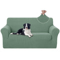 U-NICE HOME Oversized Stretch Loveseat Couch Cover, Cyan