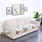 hyha Printed Couch Cushion Covers, Floral Sofa Covers Washable for 3 Cushion Couch, Stretch Pattern Outdoor Cushion Covers for Patio Furniture with Elastic Bottom(Large, Vintage Flower)